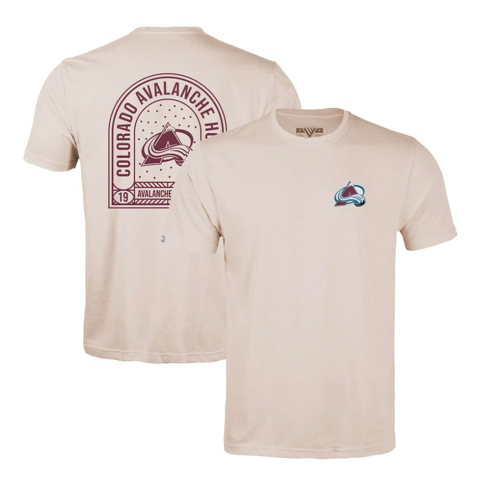 NHL Colorado Avalanche Levelwear Richmond Stained Glass T-Shirt - Khaki