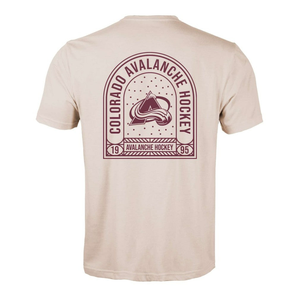 NHL Colorado Avalanche Levelwear Richmond Stained Glass T-Shirt - Khaki