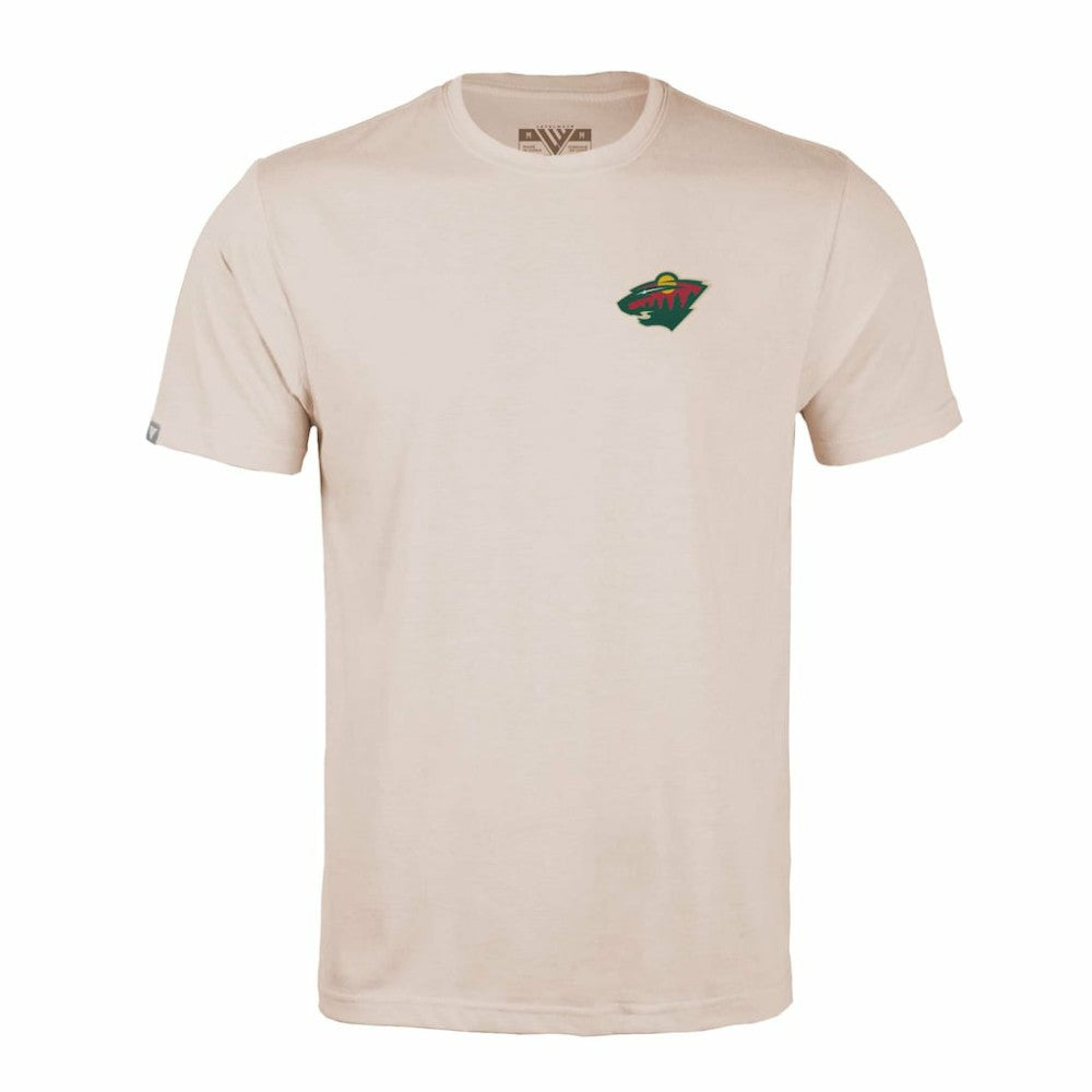 NHL Minnesota Wild Levelwear Richmond Stained Glass T-Shirt - Khaki