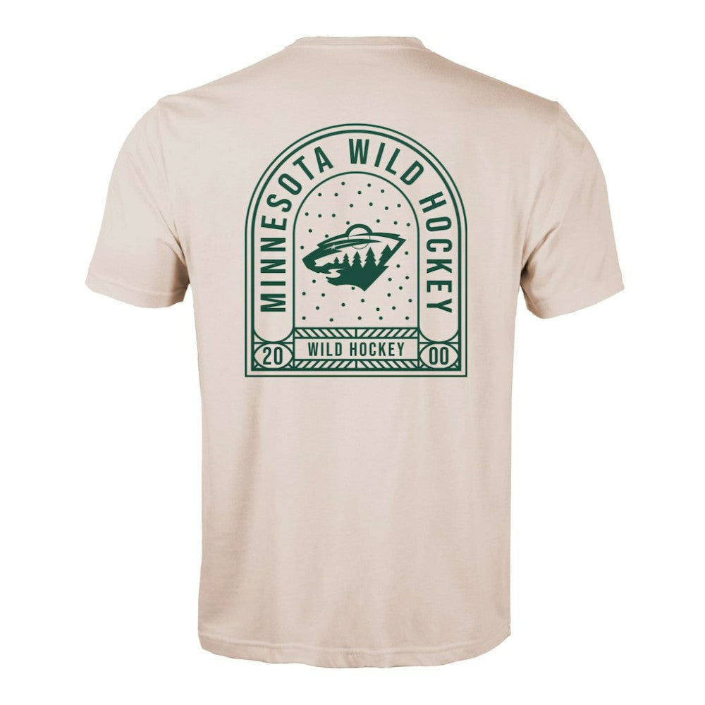 NHL Minnesota Wild Levelwear Richmond Stained Glass T-Shirt - Khaki