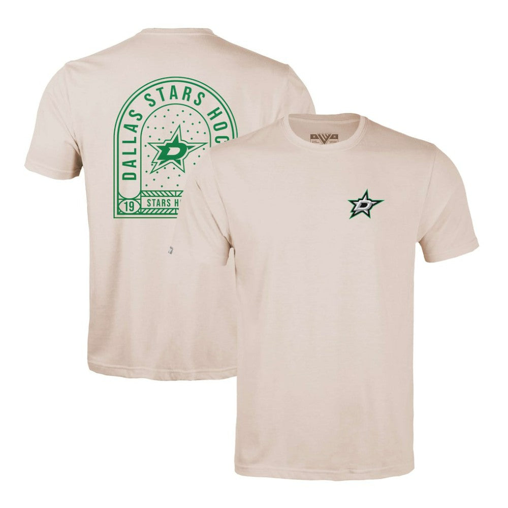 NHL Dallas Stars Levelwear Richmond Stained Glass T-Shirt - Khaki