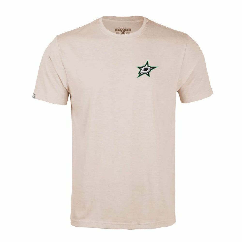 NHL Dallas Stars Levelwear Richmond Stained Glass T-Shirt - Khaki
