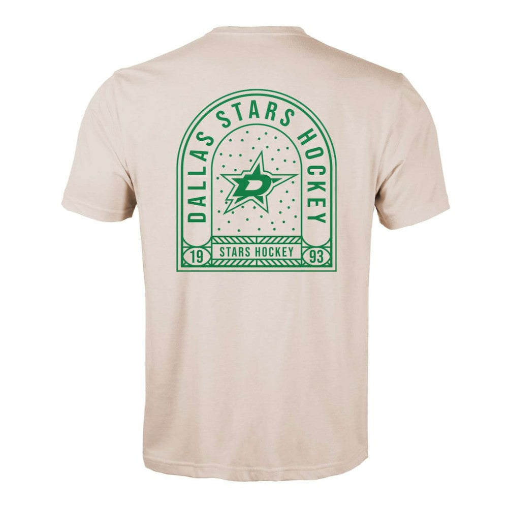 NHL Dallas Stars Levelwear Richmond Stained Glass T-Shirt - Khaki
