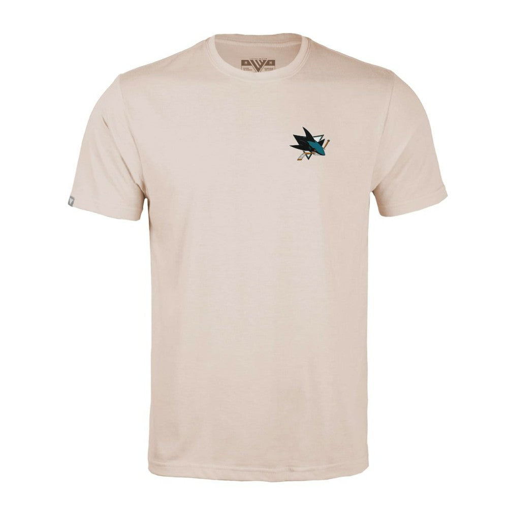 NHL San Jose Sharks Levelwear Richmond Stained Glass T-Shirt - Khaki