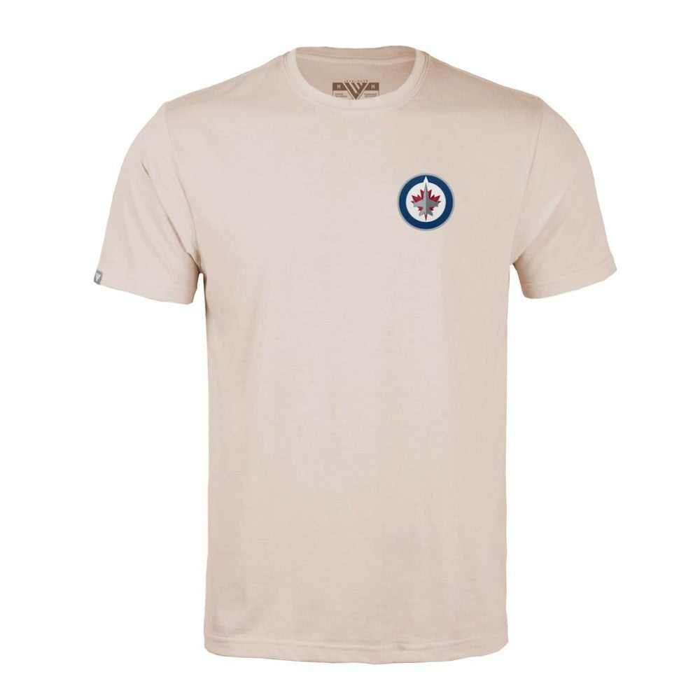 NHL Winnipeg Jets Levelwear Richmond Stained Glass T-Shirt - Khaki