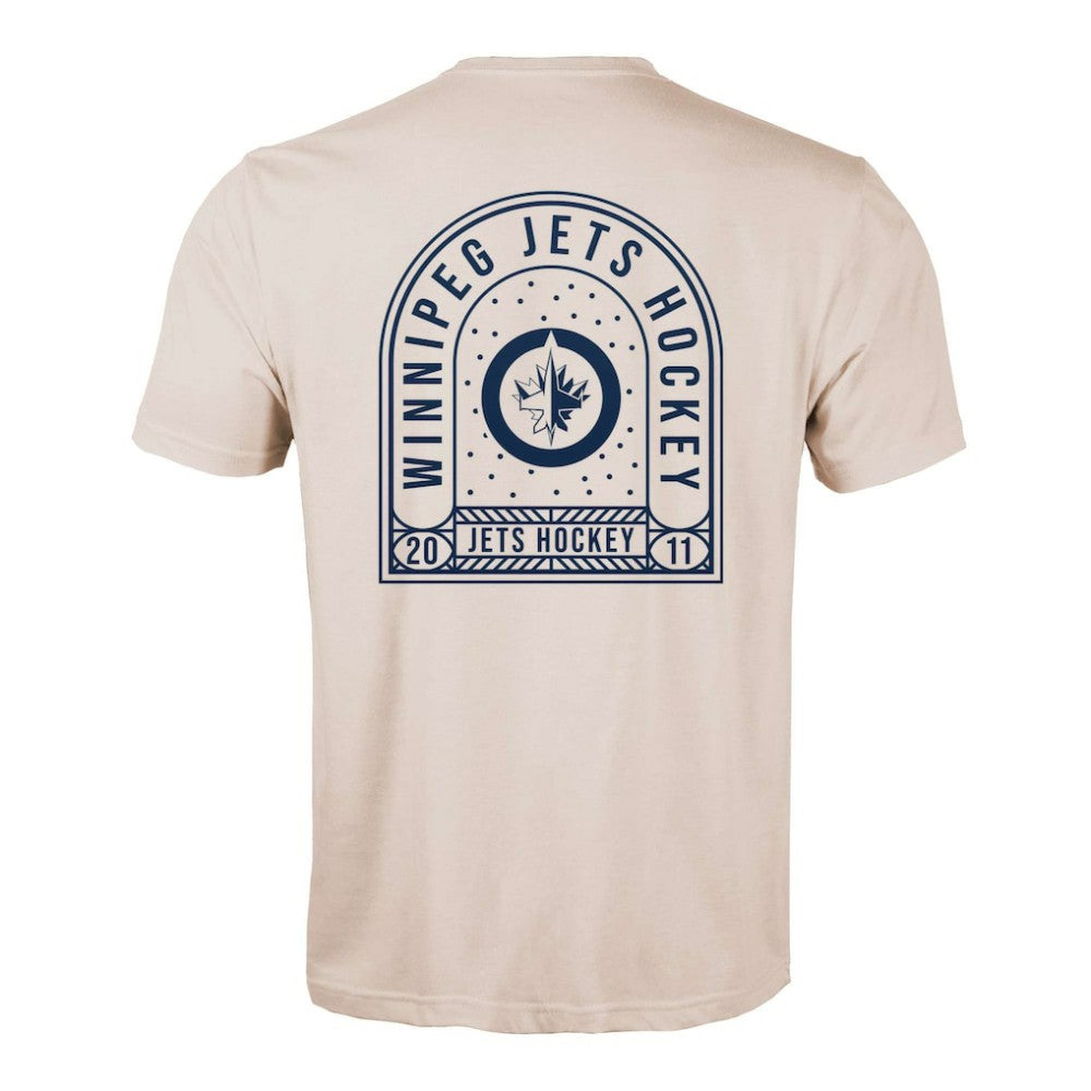NHL Winnipeg Jets Levelwear Richmond Stained Glass T-Shirt - Khaki