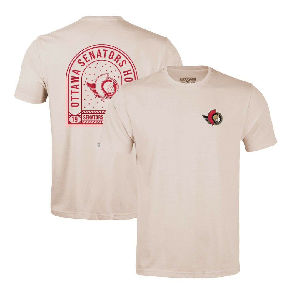NHL Ottawa Senators Levelwear Richmond Stained Glass T-Shirt - Khaki