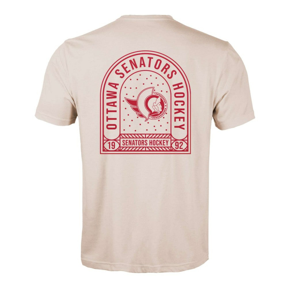 NHL Ottawa Senators Levelwear Richmond Stained Glass T-Shirt - Khaki