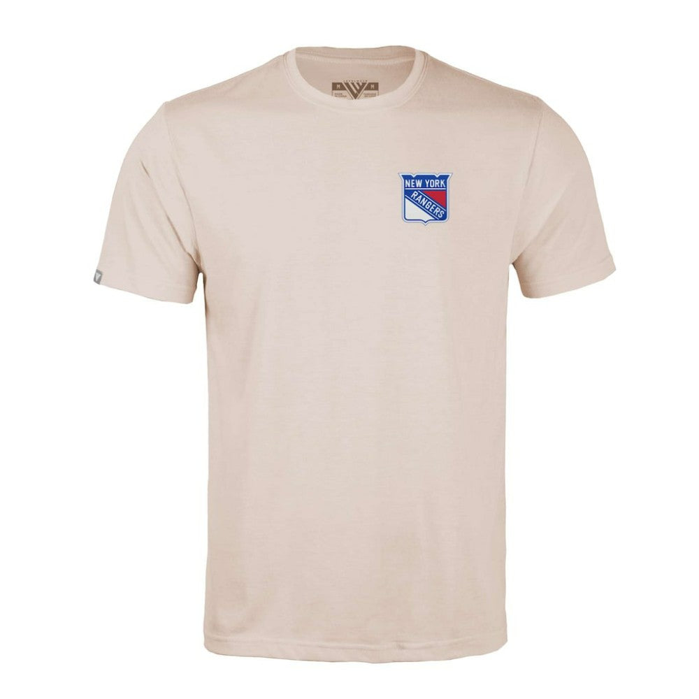 NHL New York Rangers Levelwear Richmond Stained Glass T-Shirt - Khaki