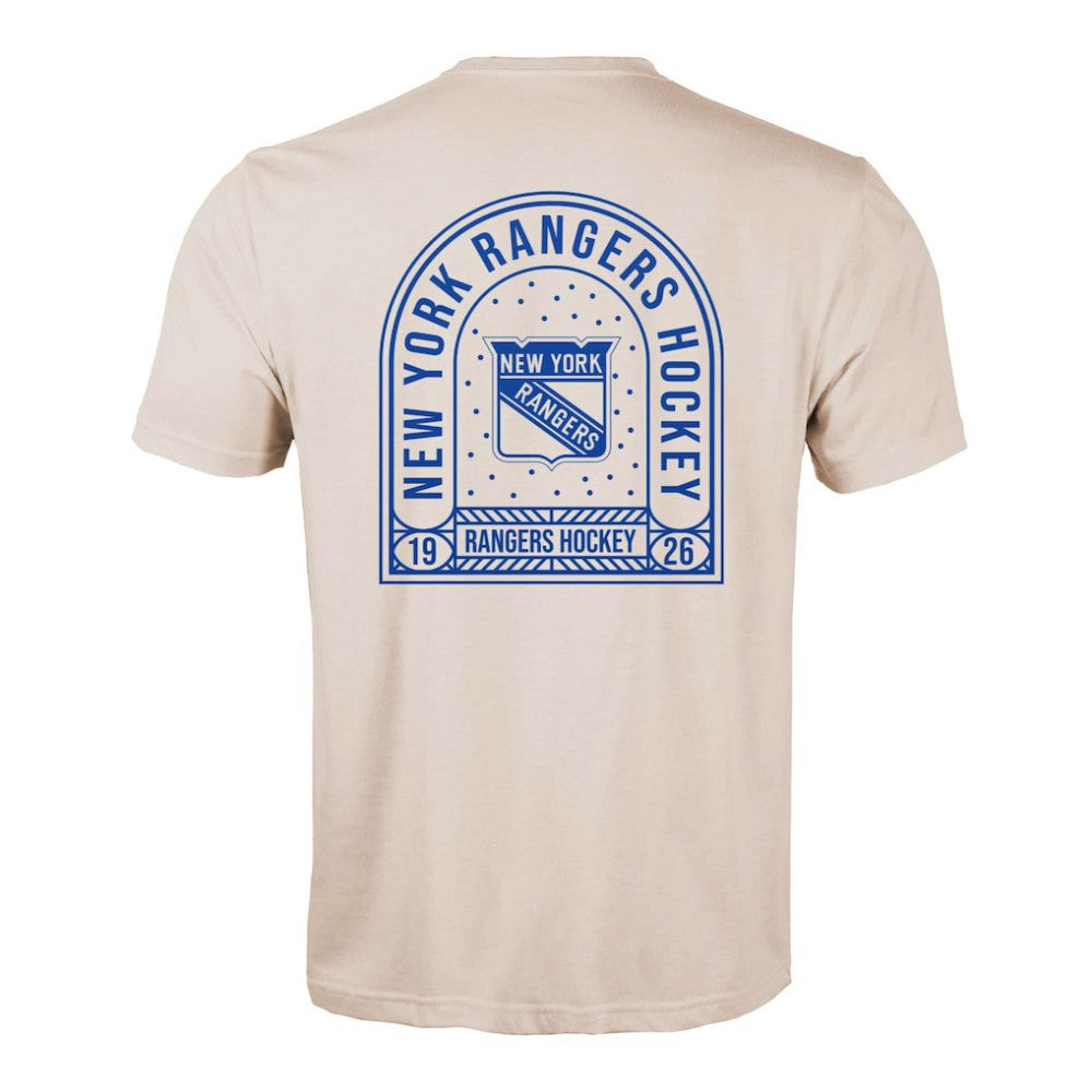 NHL New York Rangers Levelwear Richmond Stained Glass T-Shirt - Khaki
