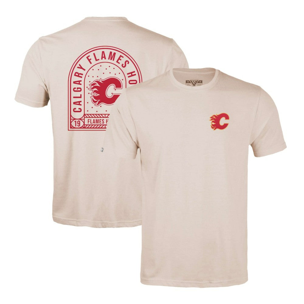 NHL Calgary Flames Levelwear Richmond Stained Glass T-Shirt - Khaki