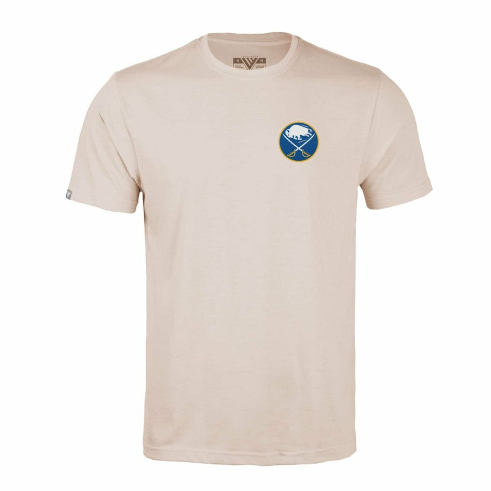 NHL Buffalo Sabres Levelwear Richmond Stained Glass T-Shirt - Khaki