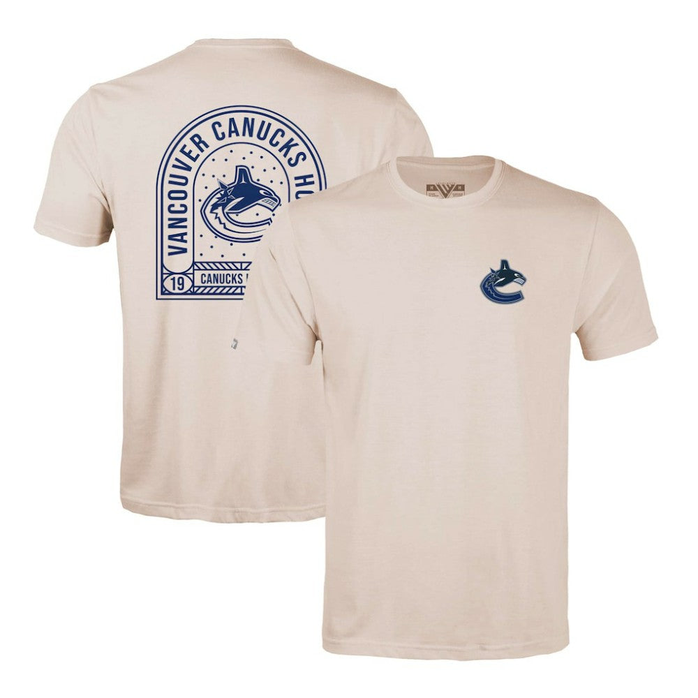 NHL Vancouver Canucks Levelwear Richmond Stained Glass T-Shirt - Khaki