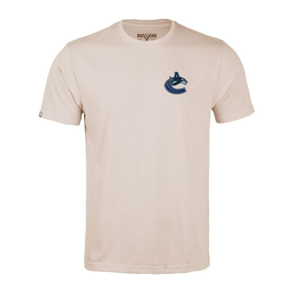 NHL Vancouver Canucks Levelwear Richmond Stained Glass T-Shirt - Khaki