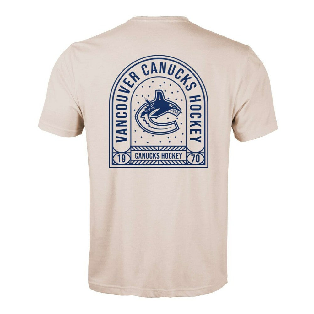 NHL Vancouver Canucks Levelwear Richmond Stained Glass T-Shirt - Khaki