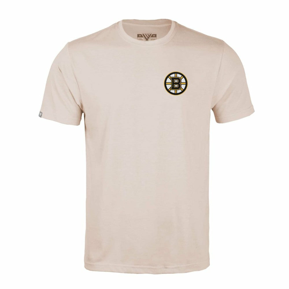 NHL Boston Bruins Levelwear Richmond Stained Glass T-Shirt - Khaki