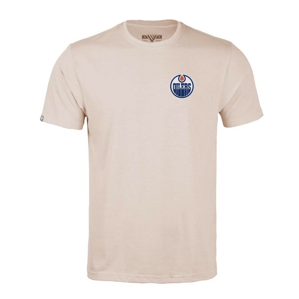 NHL Edmonton Oilers Levelwear Richmond Stained Glass T-Shirt - Khaki