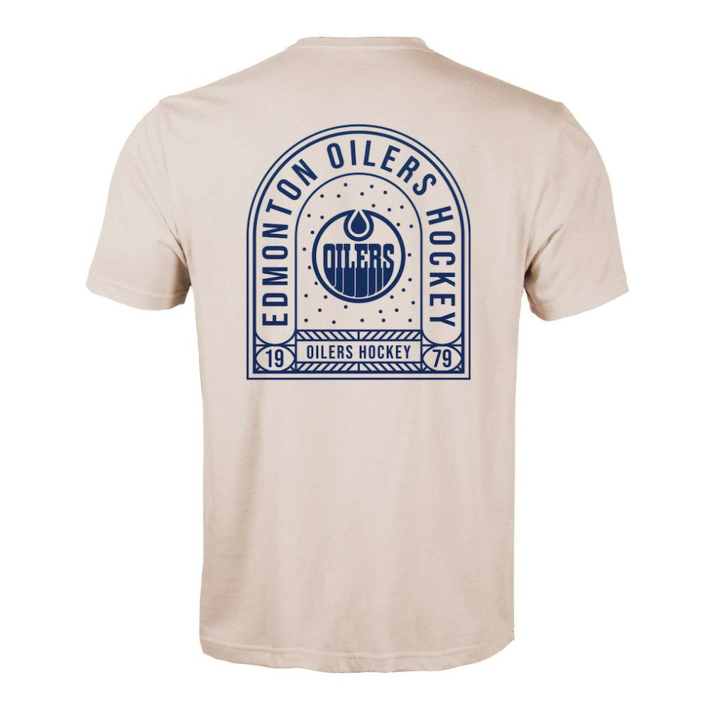 NHL Edmonton Oilers Levelwear Richmond Stained Glass T-Shirt - Khaki