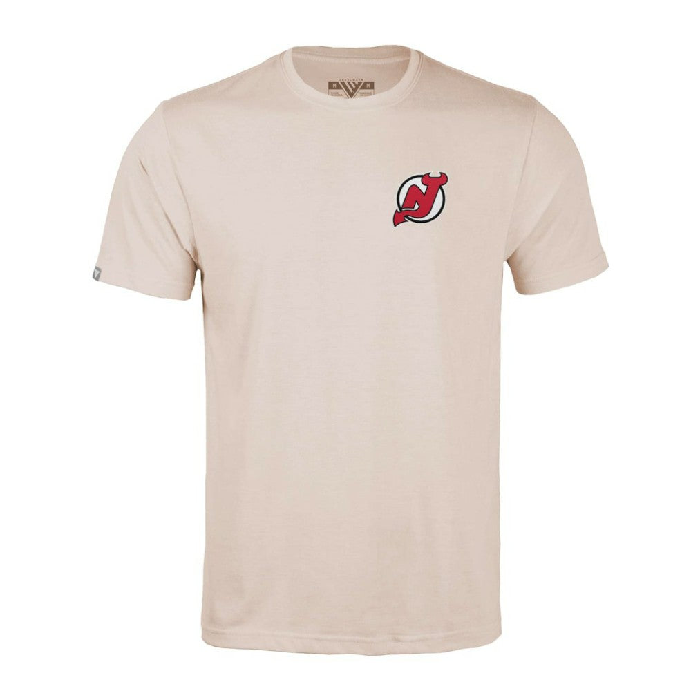 NHL New Jersey Devils Levelwear Richmond Stained Glass T-Shirt - Khaki