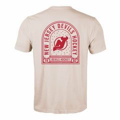 NHL New Jersey Devils Levelwear Richmond Stained Glass T-Shirt - Khaki