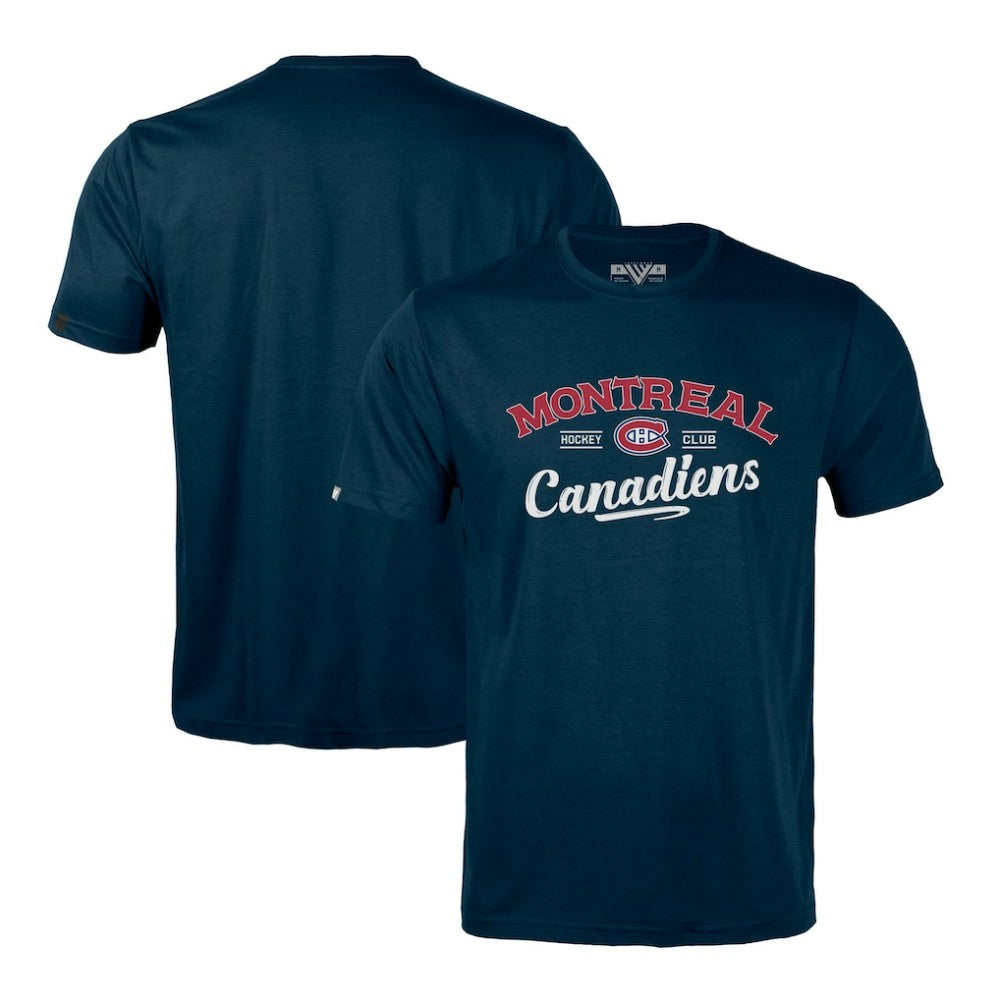 NHL Montreal Canadiens Levelwear Richmond Ice Wall T-Shirt - Navy