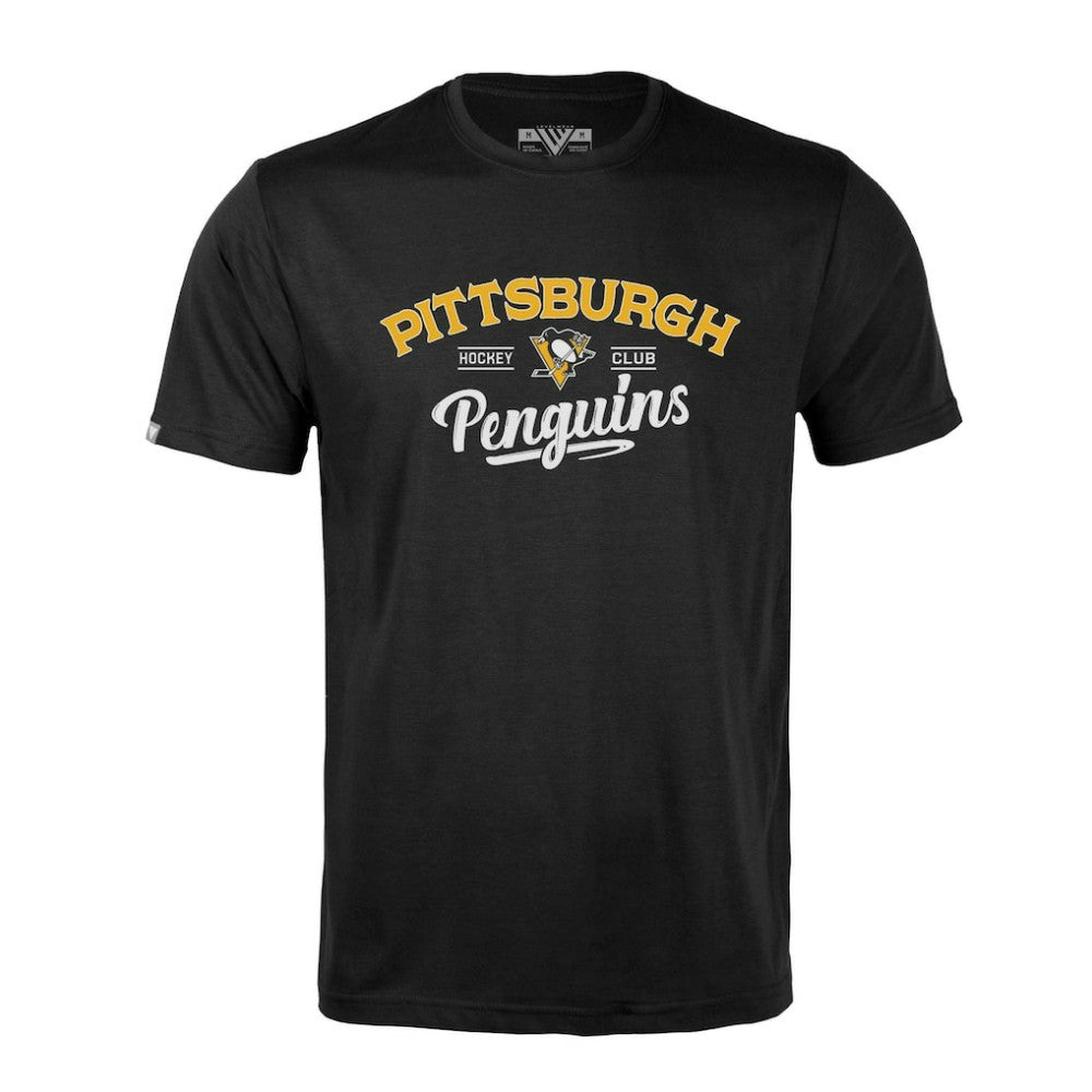 NHL Pittsburgh Penguins Levelwear Richmond Ice Wall T-Shirt - Black