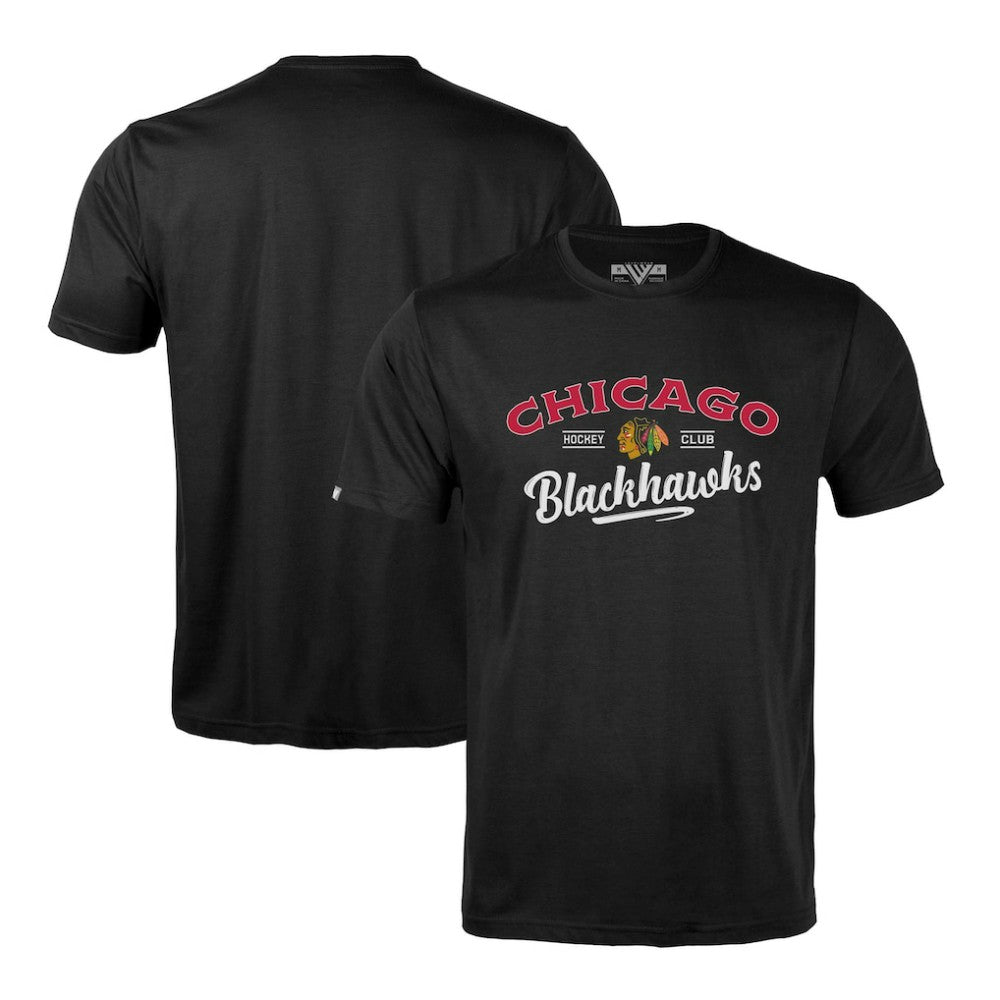 NHL Chicago Blackhawks Levelwear Richmond Ice Wall T-Shirt - Black