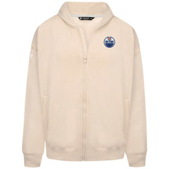 NHL Edmonton Oilers Levelwear Uphill Stained Glass Full-Zip Hoodie Jacket - Khaki