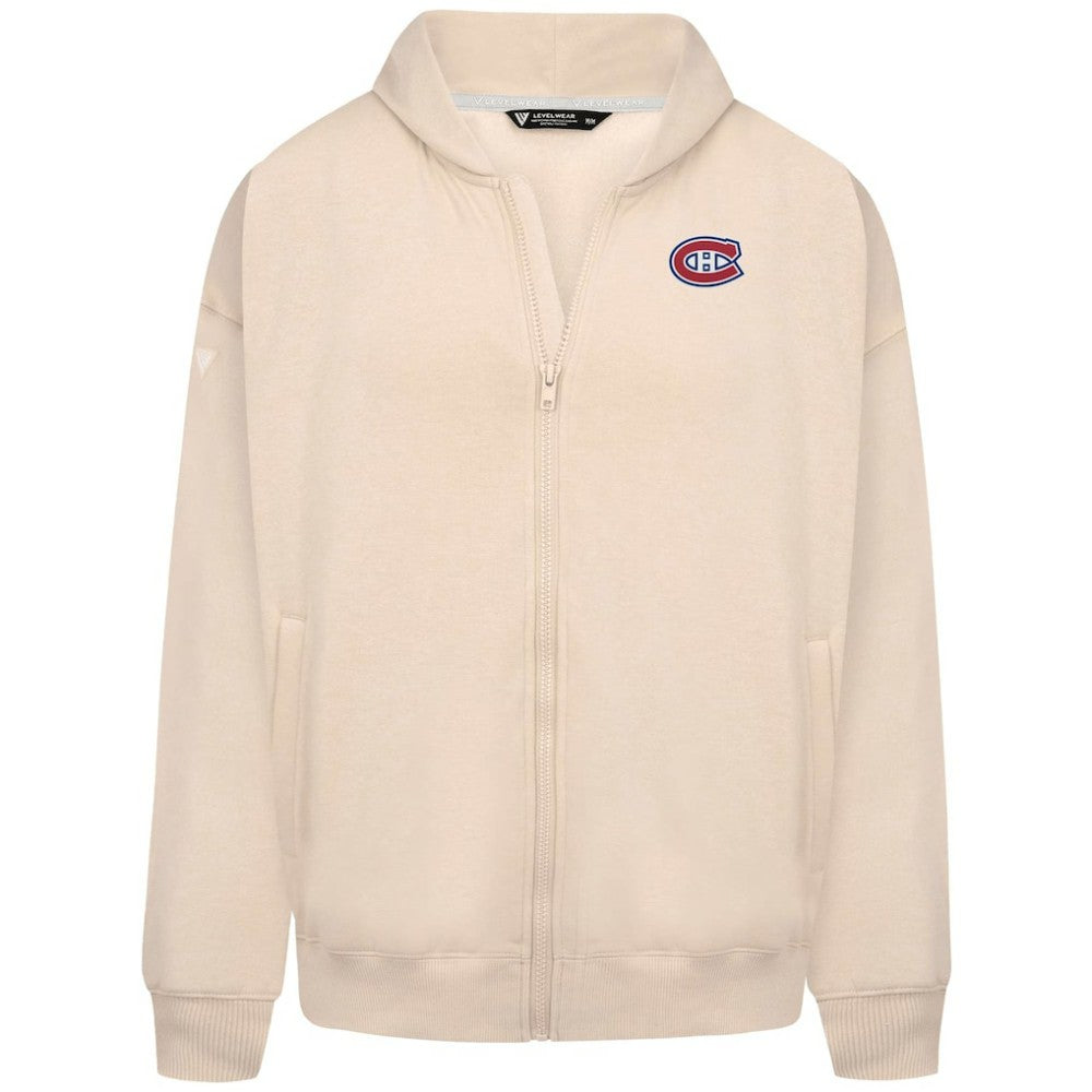NHL Montreal Canadiens Levelwear Uphill Stained Glass Full-Zip Hoodie Jacket - Khaki