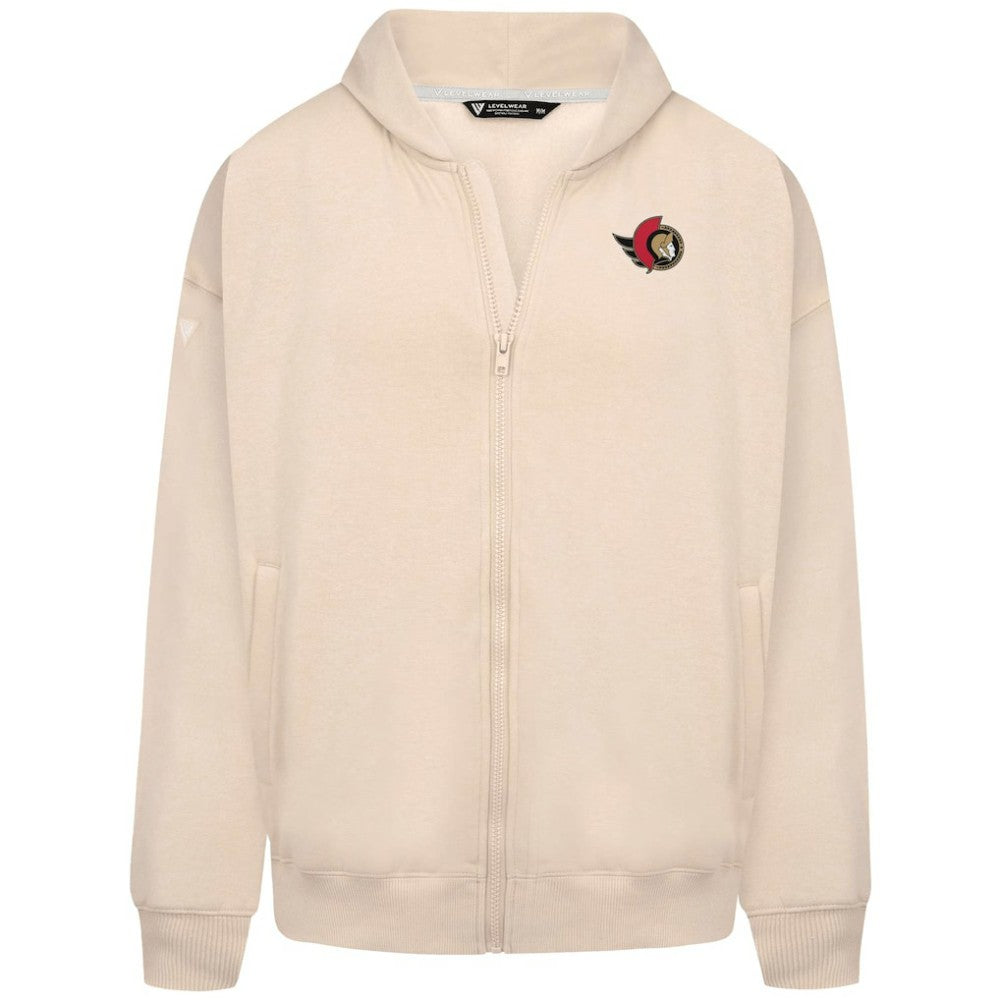 NHL Ottawa Senators Levelwear Uphill Stained Glass Full-Zip Hoodie Jacket - Khaki