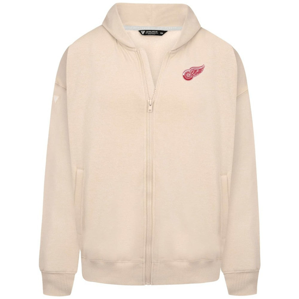 NHL Detroit Red Wings Levelwear Uphill Stained Glass Full-Zip Hoodie Jacket - Khaki