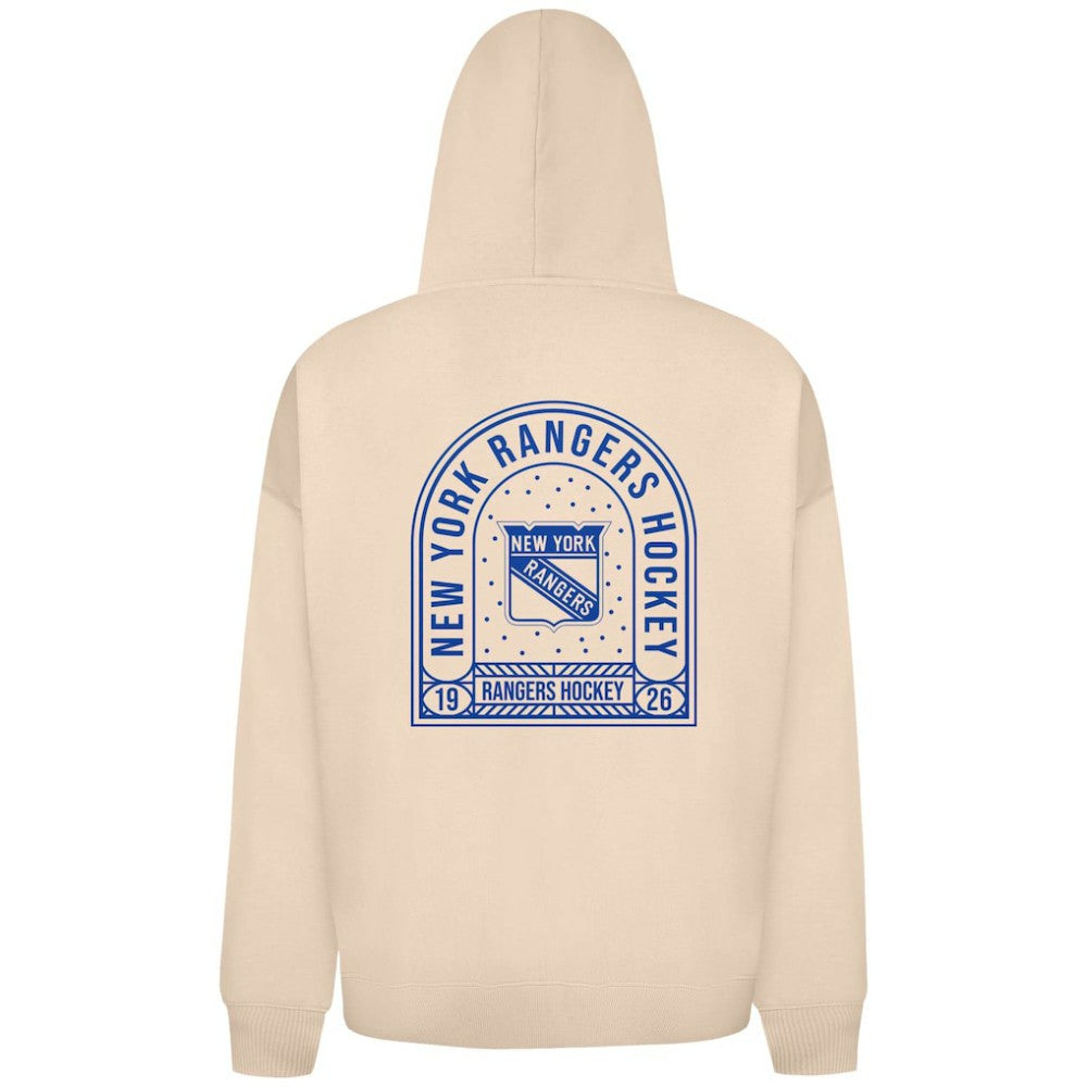 NHL New York Rangers Levelwear Uphill Stained Glass Full-Zip Hoodie Jacket - Khaki