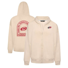 NHL Carolina Hurricanes Levelwear Uphill Stained Glass Full-Zip Hoodie Jacket - Khaki
