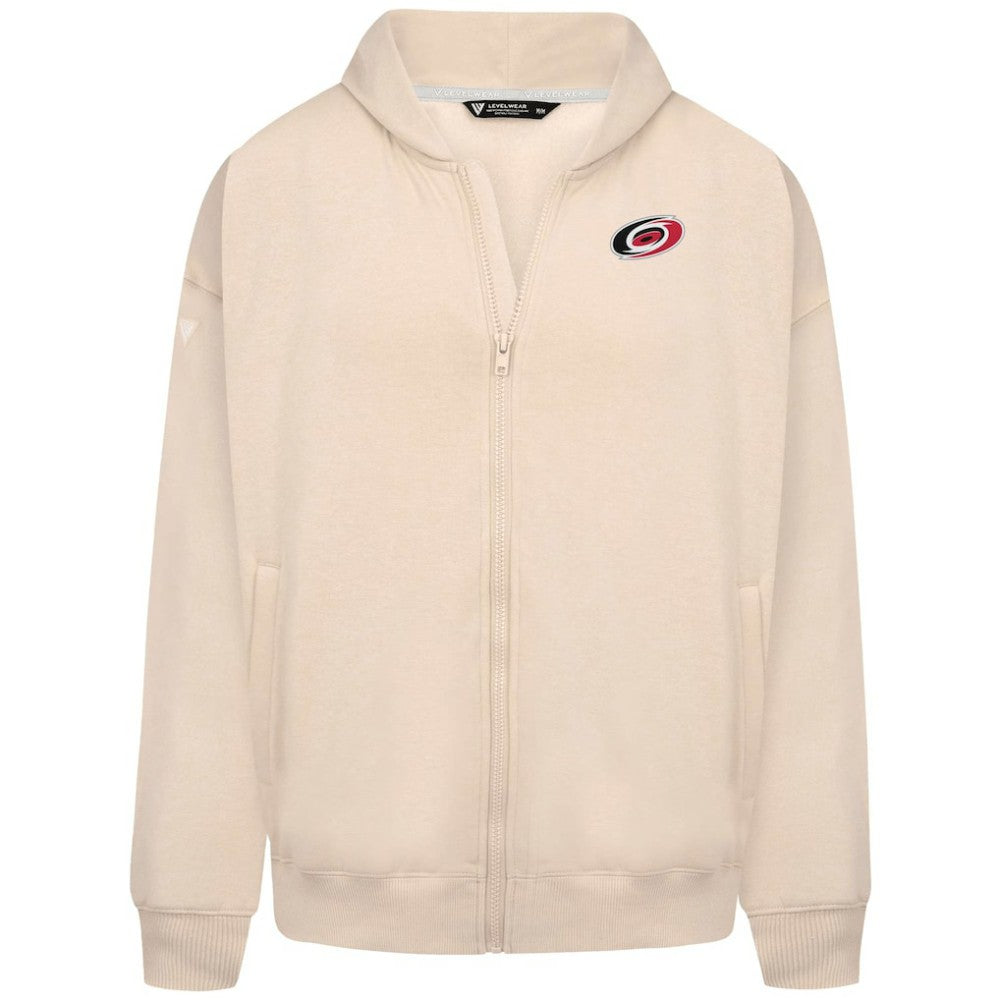 NHL Carolina Hurricanes Levelwear Uphill Stained Glass Full-Zip Hoodie Jacket - Khaki