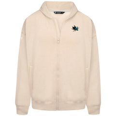 NHL San Jose Sharks Levelwear Uphill Stained Glass Full-Zip Hoodie Jacket - Khaki
