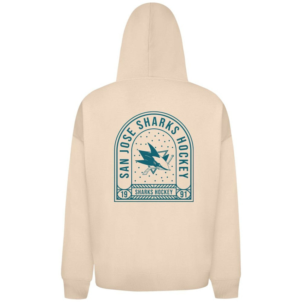 NHL San Jose Sharks Levelwear Uphill Stained Glass Full-Zip Hoodie Jacket - Khaki