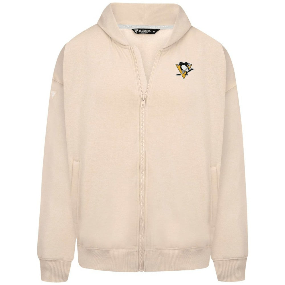 NHL Pittsburgh Penguins Levelwear Uphill Stained Glass Full-Zip Hoodie Jacket - Khaki