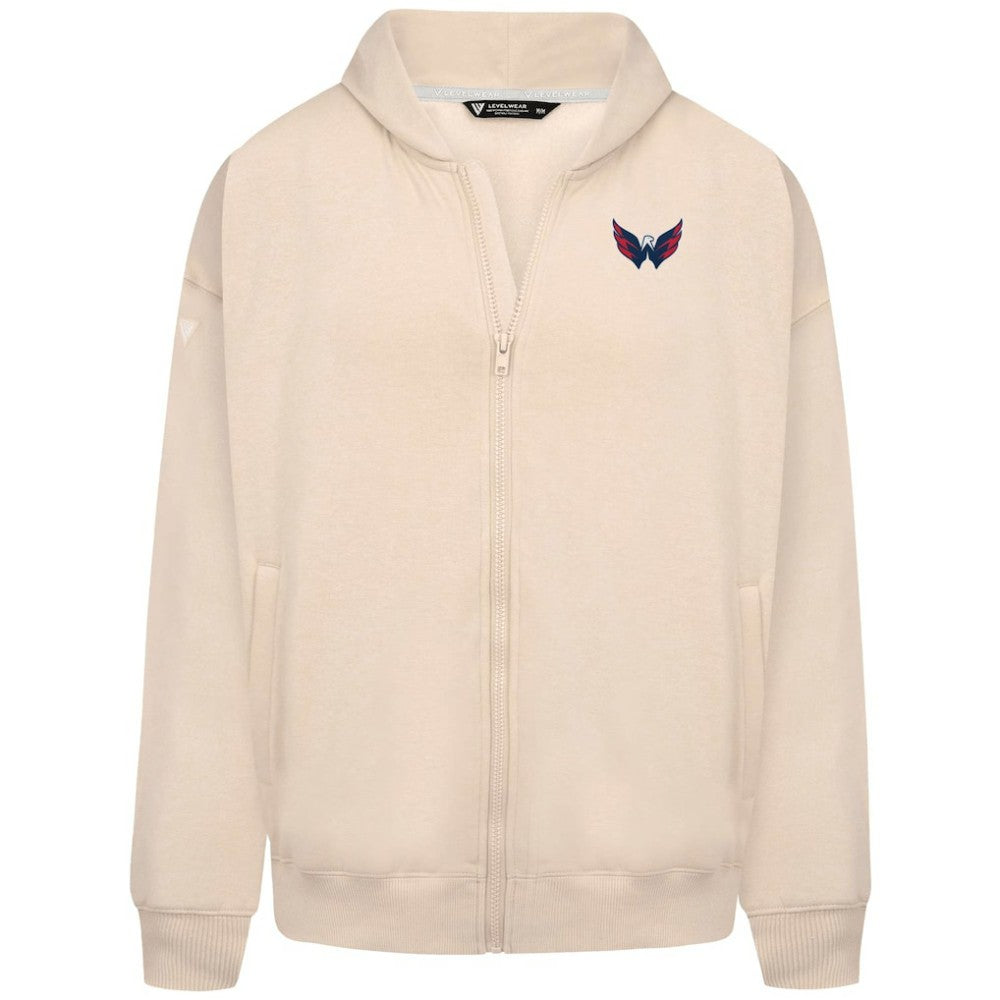 NHL Washington Capitals Levelwear Uphill Stained Glass Full-Zip Hoodie Jacket - Khaki