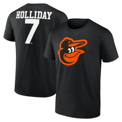 Jackson Holliday Baltimore Orioles Icon Player Name &Number T-Shirt - Black T-shirts