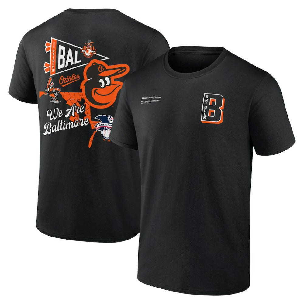 Baltimore Orioles Split Zone T-Shirt - Black T-shirts