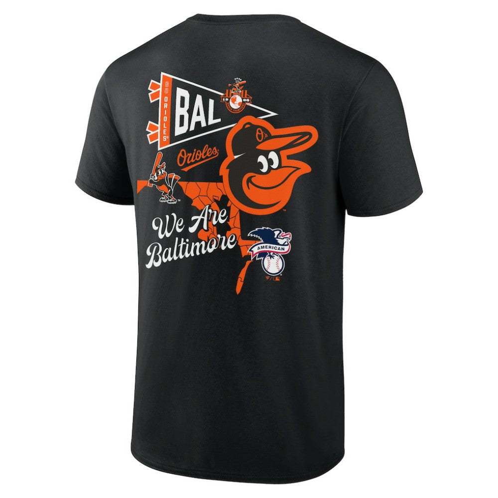 Baltimore Orioles Split Zone T-Shirt - Black T-shirts