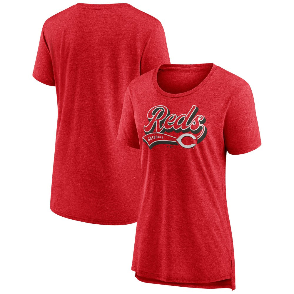 Cincinnati Reds Women's League Leader Tri-Blend T-Shirt - Red T-shirts