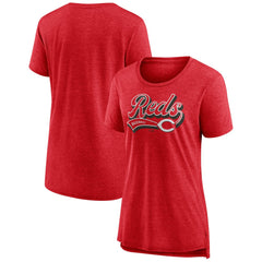 Cincinnati Reds Women's League Leader Tri-Blend T-Shirt - Red T-shirts