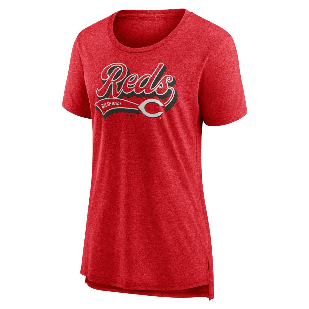 Cincinnati Reds Women's League Leader Tri-Blend T-Shirt - Red T-shirts