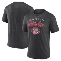 Cincinnati Reds Wonderment Tri-Blend T-Shirt - Charcoal T-shirts