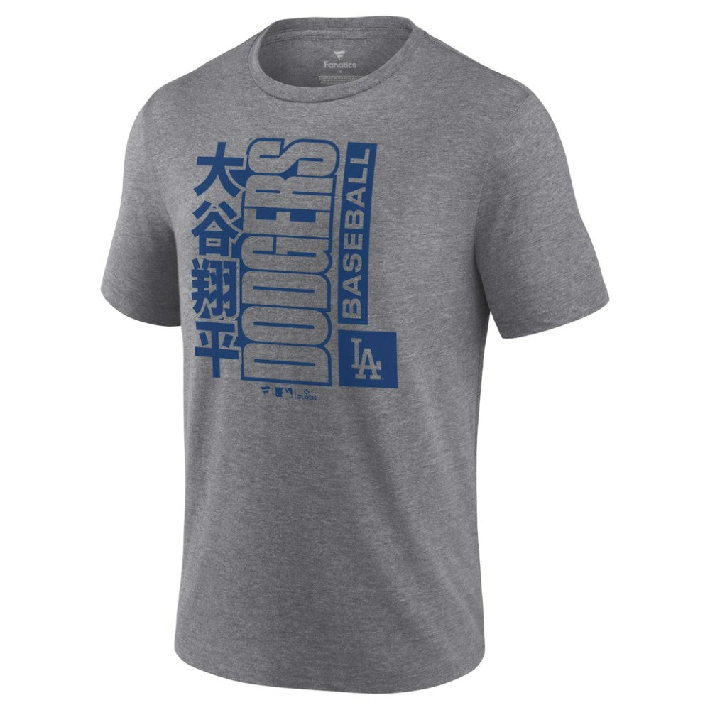 Shohei Ohtani Los Angeles Dodgers Tri-Blend T-Shirt - Heather Gray T-shirts
