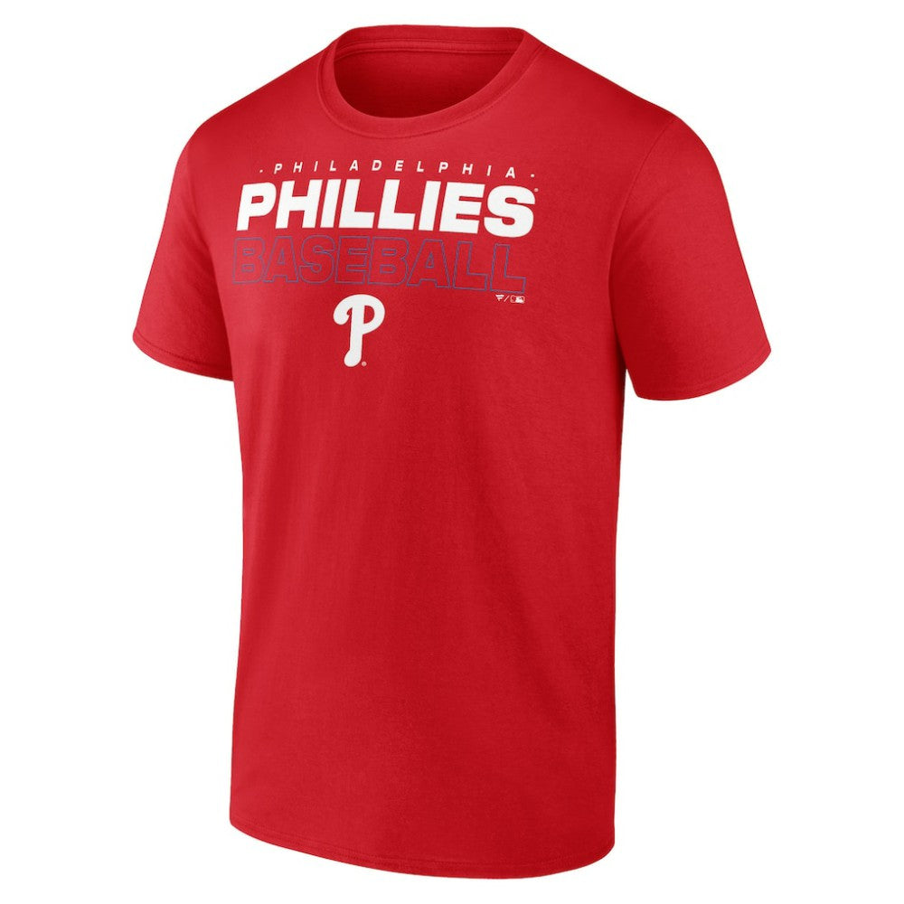 Philadelphia Phillies Stacked Baseball T-Shirt - Red T-shirts