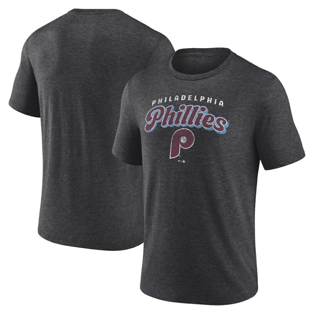 Philadelphia Phillies Wonderment Tri-Blend T-Shirt - Charcoal T-shirts