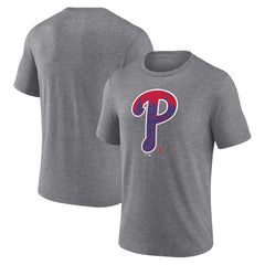Philadelphia Phillies City P Tri-Blend T-Shirt - Heather Gray T-shirts