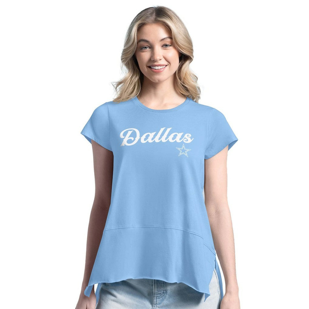 Dallas Cowboys Margaritaville Women's Gametime Is Paradise T-Shirt Light Blue
